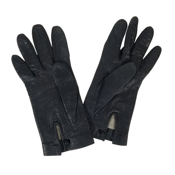 Vintage Leather Gloves by Historic Fownes Brothers Silk-Lined Wrist Length Small - Picture 2 of 10